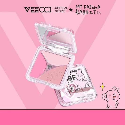 VEECCI Friend Rabbit Blush Palette With Silty Smooth Transparent Waterproof - 3 Color (7g)