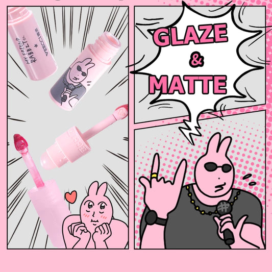 VEECCI Friend Rabbit Lip Glaze With Double Head Waterlight Moisturizing (4g)