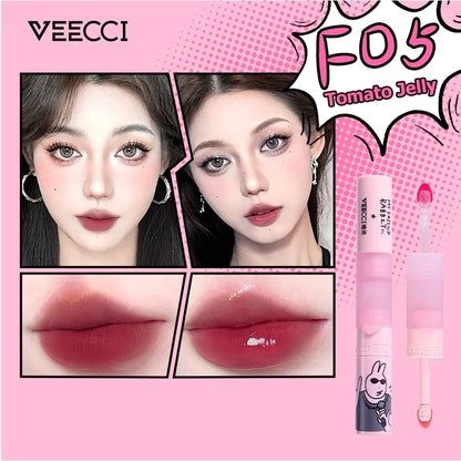 VEECCI Friend Rabbit Lip Glaze With Double Head Waterlight Moisturizing (4g)
