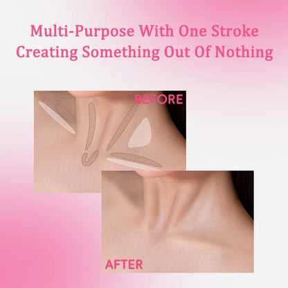 VEECCI Highlighter & Contour Stick 2 in 1 with Brush Head Brighten and Retouch 3D Make Up 4g