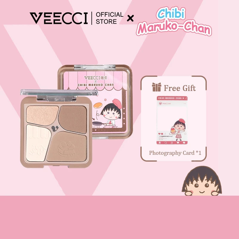 Bảng phấn bắt sáng và tạo khối VEECCI x Chibi Maruko-chan 8.6g