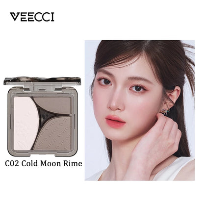 VEECCI Contour & Highlight Palette 3 In 1 Matte Nose Shadow Face Brightening Nature 8g