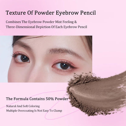 VEECCI Eyebrow Pencil Double-head Fine Make-up Natural Long-lasting Waterproof 130mg