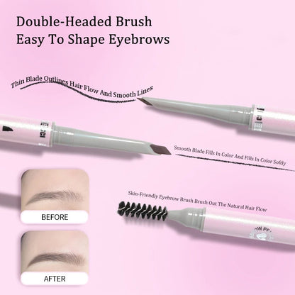 VEECCI Eyebrow Pencil Double-head Fine Make-up Natural Long-lasting Waterproof 130mg