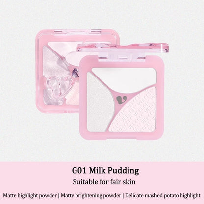 VEECCI Highlight Contour Palette 3 in 1 Highlight Matte Pearlescent Brightens Skin Multi-purpose (7.5g)