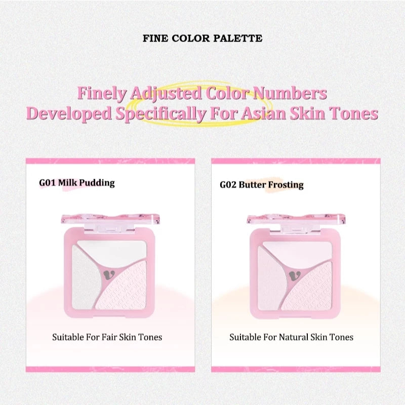 VEECCI Highlight Contour Palette 3 in 1 Highlight Matte Pearlescent Brightens Skin Multi-purpose (7.5g)