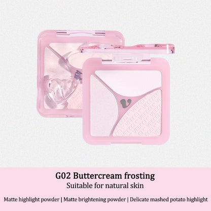 VEECCI Highlight Contour Palette 3 in 1 Highlight Matte Pearlescent Brightens Skin Multi-purpose (7.5g)