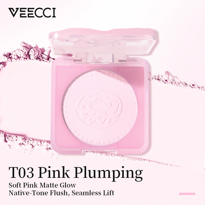 VEECCI Soft Pink Matte Highlight Powder – Long-Lasting Oil-Control Brightening Palette (10g)